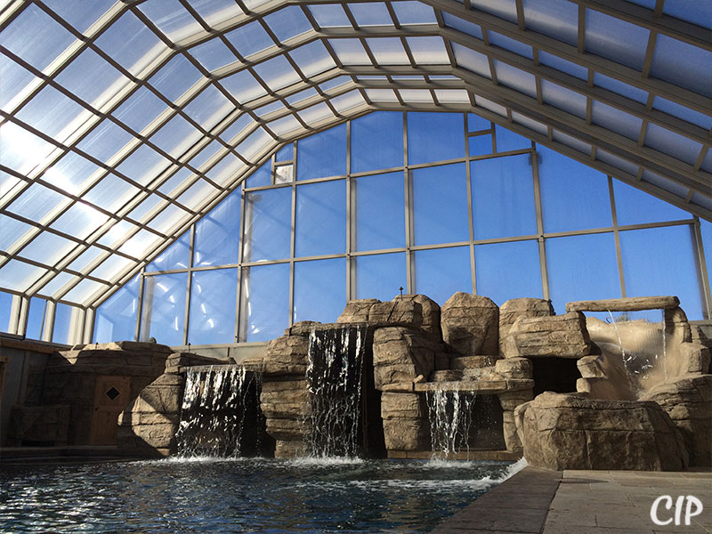 retractable pool roof