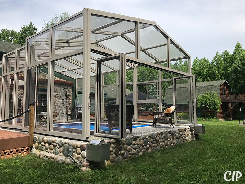 swimming pool retractable roof