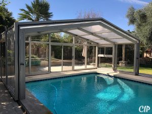 Automatic Retractable Pool Enclosure Open UK